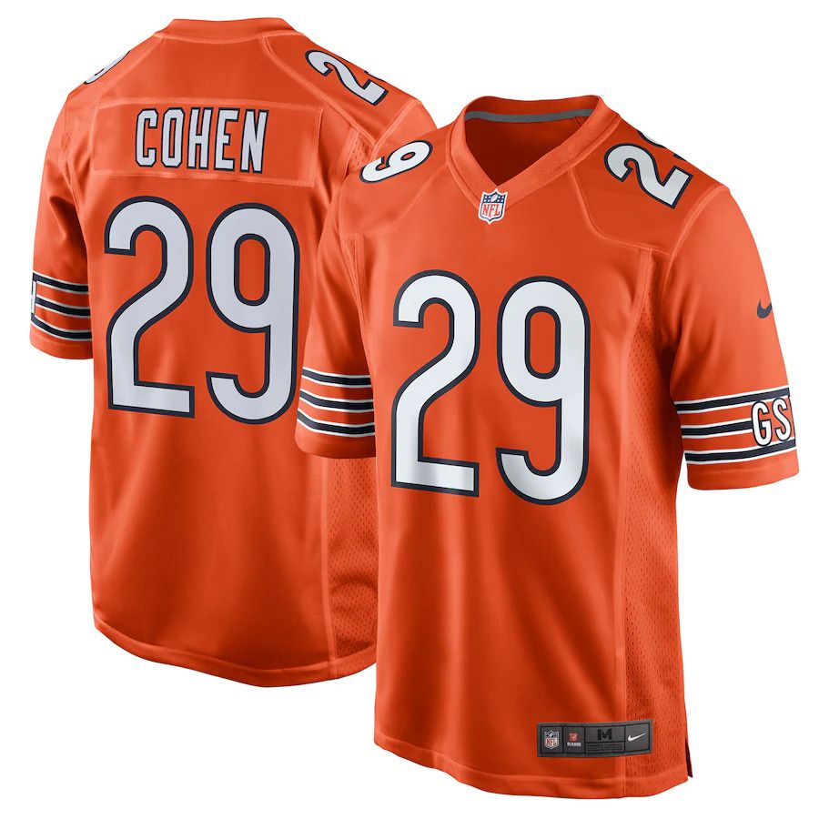Men Chicago Bears #29 Tarik Cohen Nike Orange Alternate Game NFL Jersey